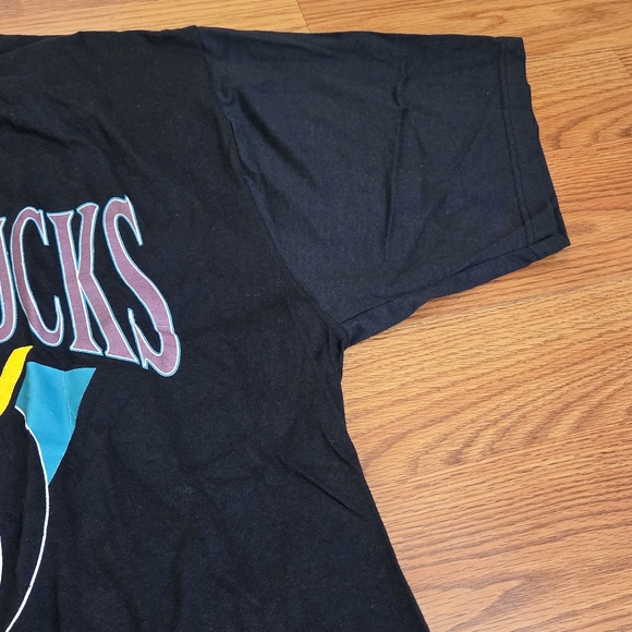 Vintage Anaheim Mighty Ducks Black T Shirt Inaugural Season 1993-94 Size Large - Picture 5 of 10